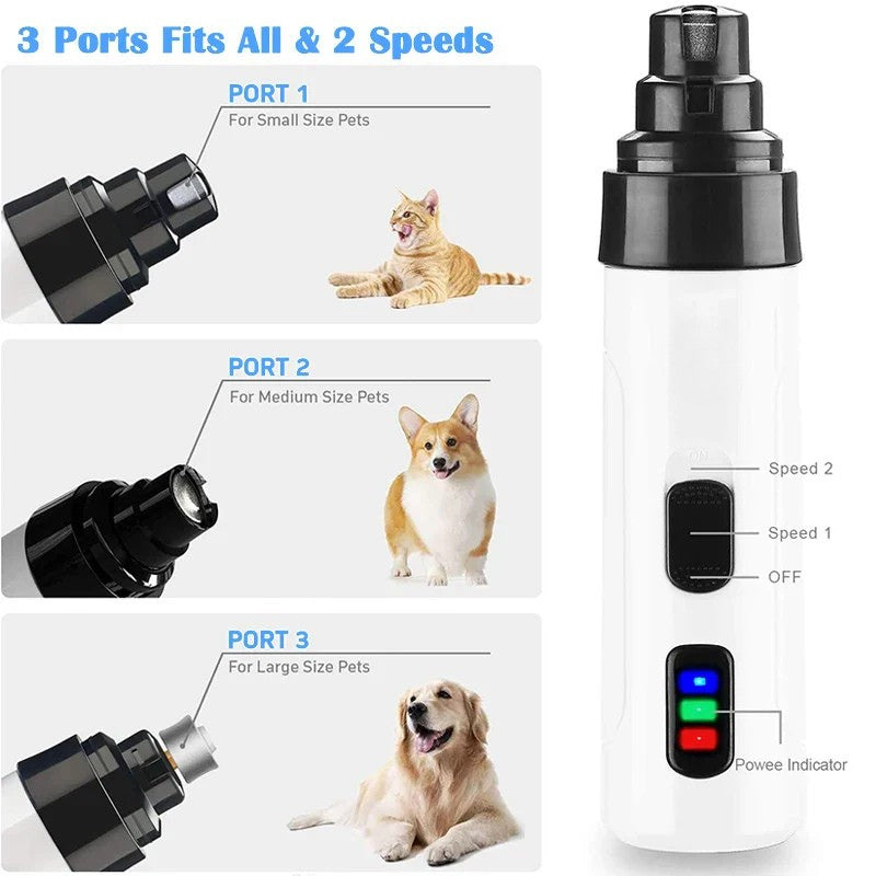 PawsPro QuietGrind Rechargeable Nail Trimmer